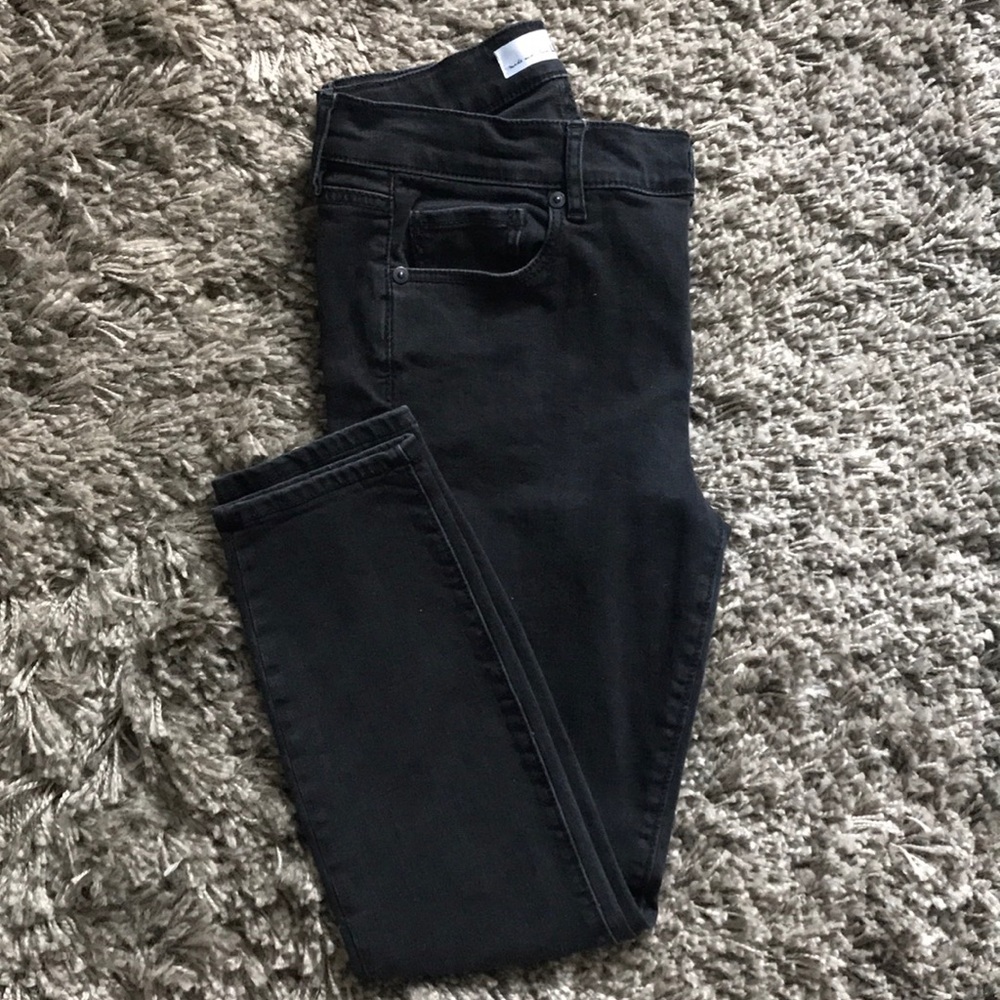 LOFT Black denim legging crop